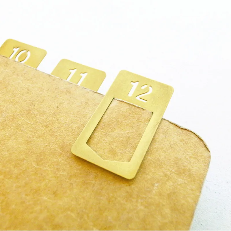 Stationery And Office Supply Stores - 12 adet/grup Vintage bakır imi Mini