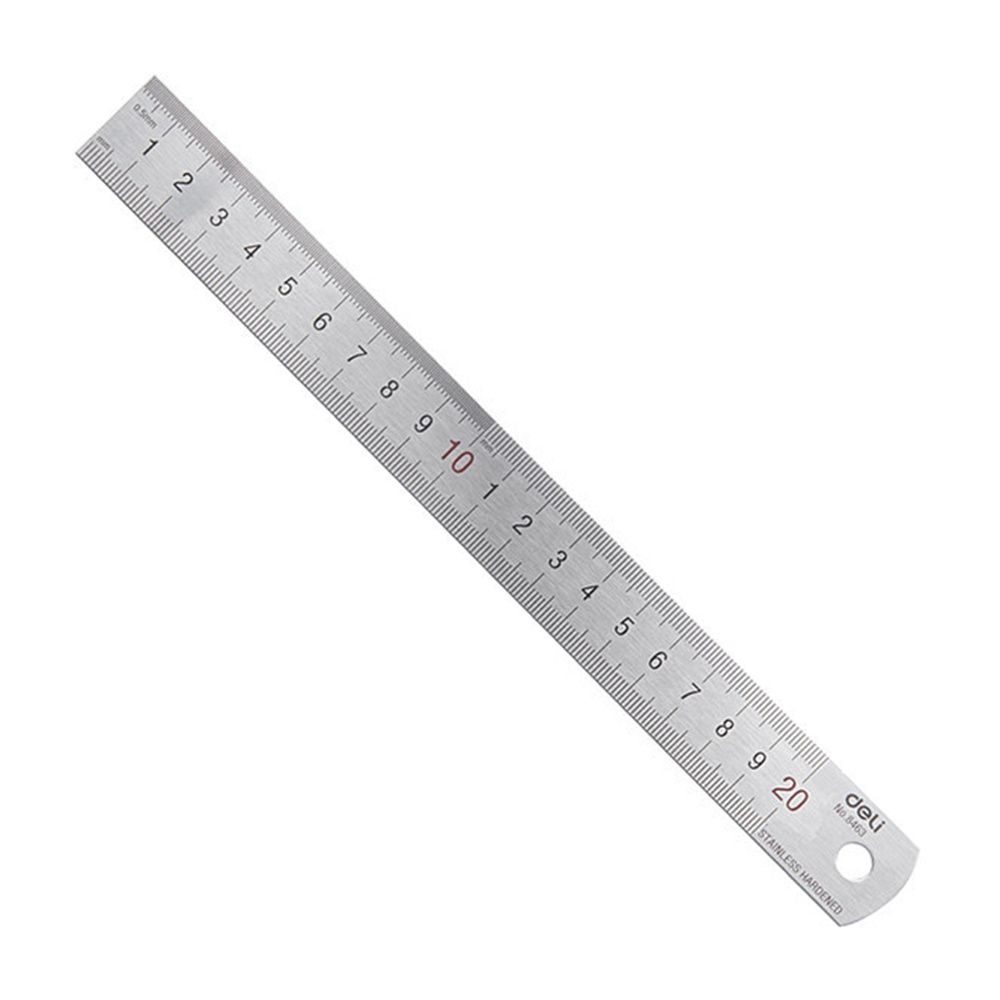 Stationery And Office Supply Stores - Deli 20cm paslanmaz çelik Metal düz