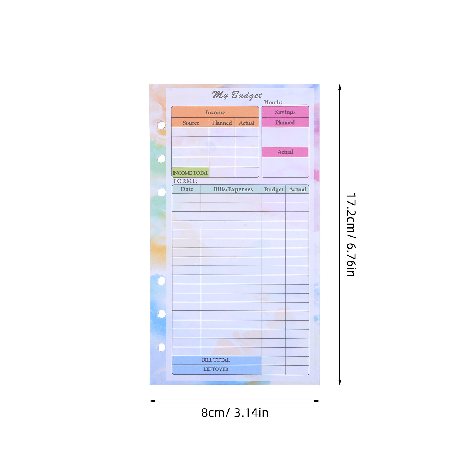 14 Yaprak A6 Boyutunda, Yenide - Planner Weekly Budget incelemesi ve fiyatı
